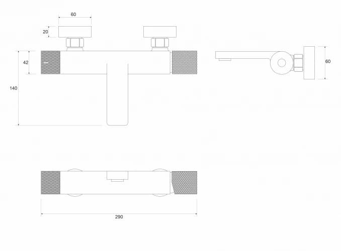 #C-01-105BTG Baterija za kadu COPEN NOOK brušeno zlato 2