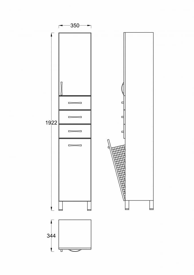 #0583 UNI Toaletni ormarić - Vertikala K 2