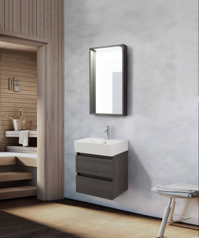 #PLA0600O.LD Ogledalo LINEART PLAZA 600 oak 2