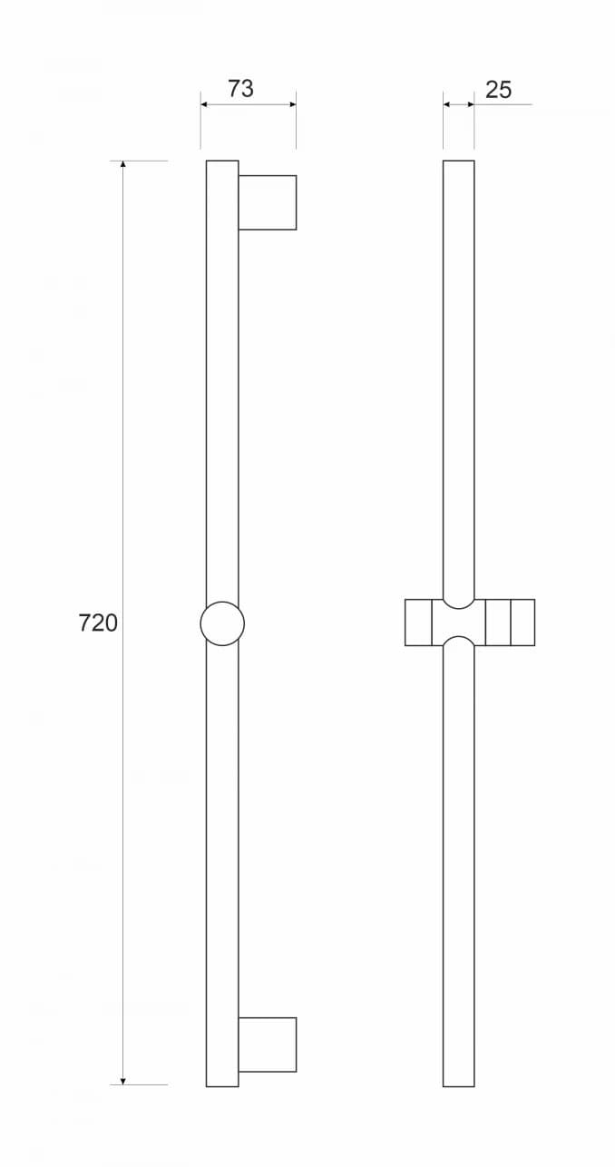 #C-05-5050MB Klizna šipka set COPEN 710mm crna sa tuš ručicom. držačem i crijevom 2