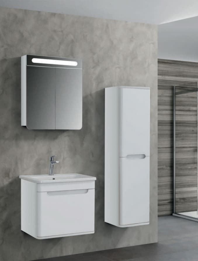 #WNG0600W.BS Ormarić LINEART WING 600 white sa lavaboom 2