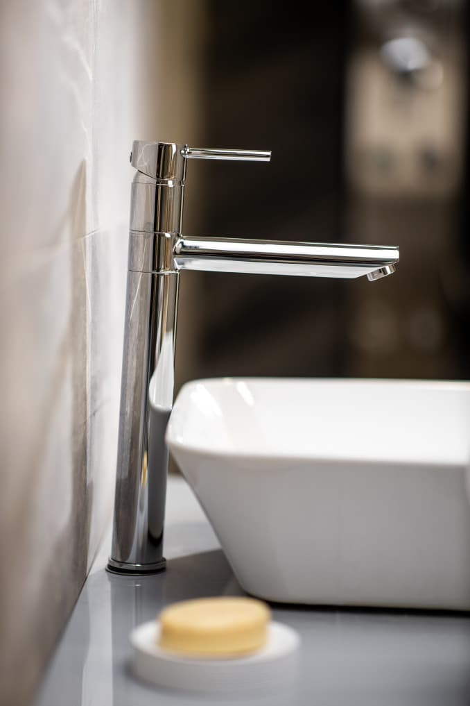 #6119 Baterija za lavabo MINOTTI TUBO visoka 3