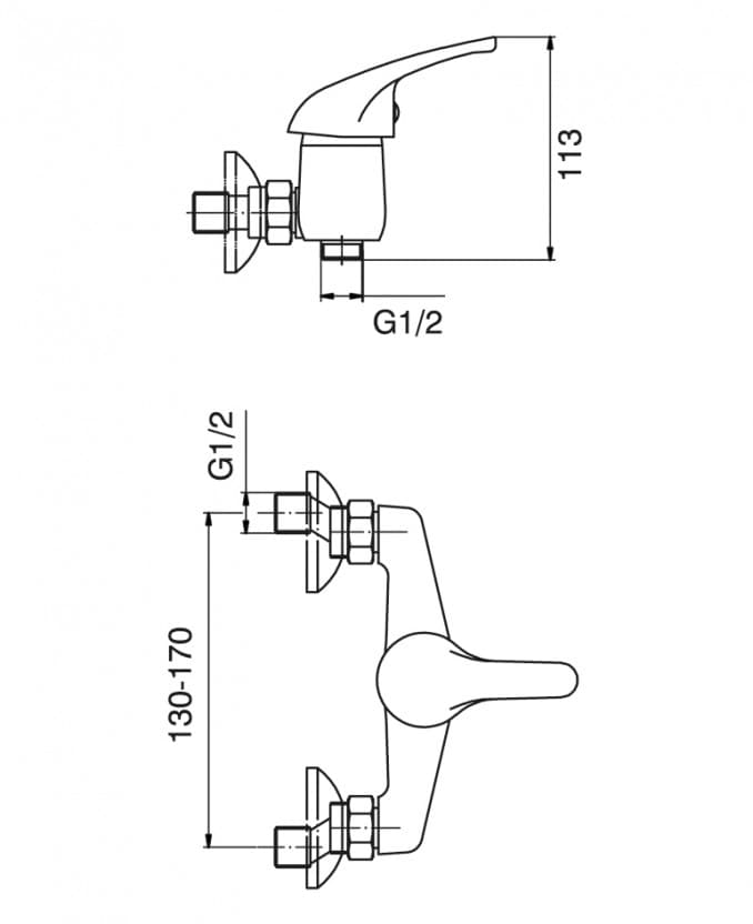 #3113 Baterija za tuš kabinu MINOTTI EKONOMIK 2