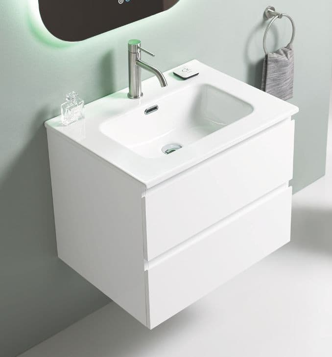 #UL800-2FSW Toaletni ormarić UNILINE LUMA 800 sa lavaboom. soft close dve fioke 813x464x480 1