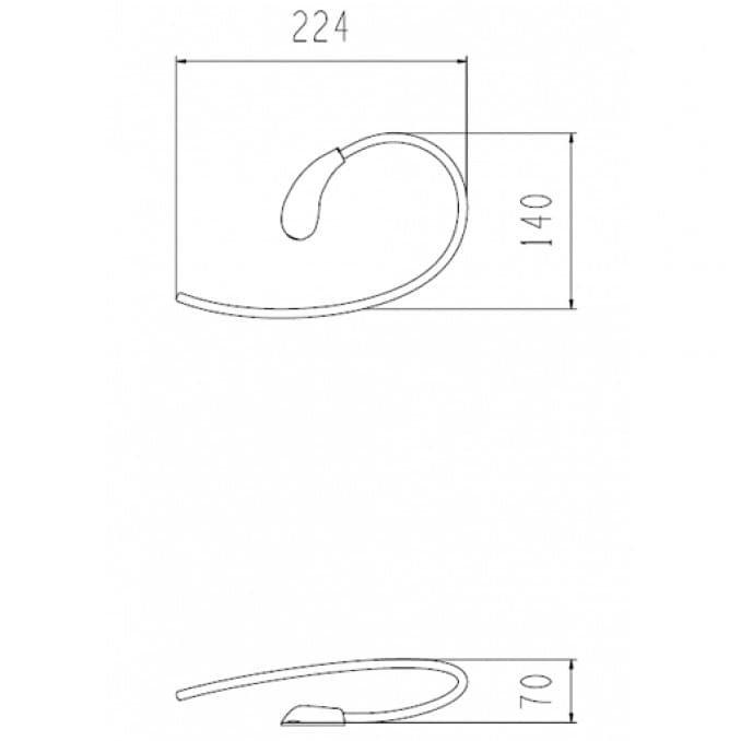 #C-03-502 Držač peškira COPEN DROP hrom 2