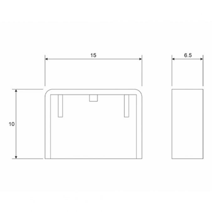 #RDC266 Završni čep podne lajsne za walk in mat crni 2