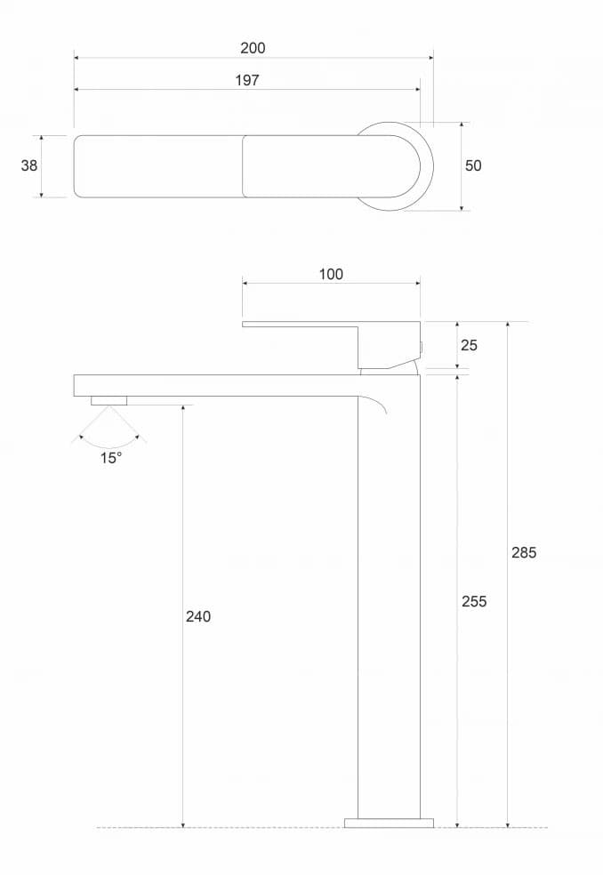 #C-01-101MB Baterija za lavabo visoka COPEN NOOK mat crna 2