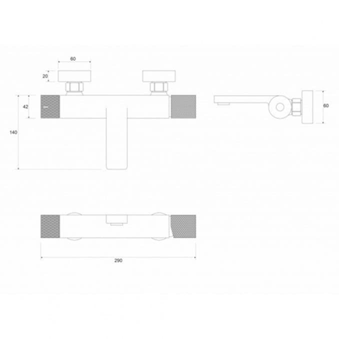 #C-01-105GM Baterija za kadu COPEN NOOK gunmetal 3