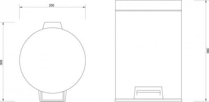 #012-O Kanta za otpatke MINOTTI 12L okrugla hrom 2