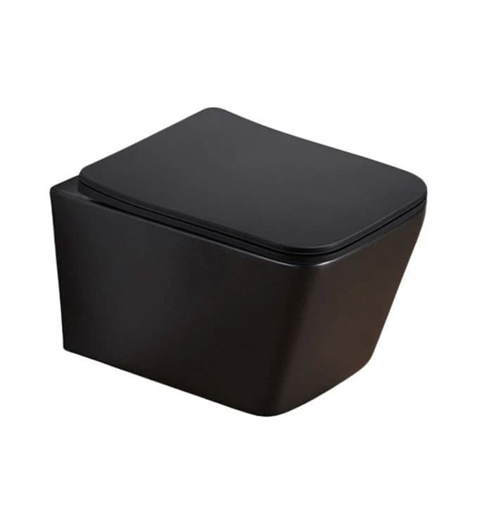 #MWH400MB Konzolna šolja PULITO rimless mat crna sa duroplast soft close wc daskom