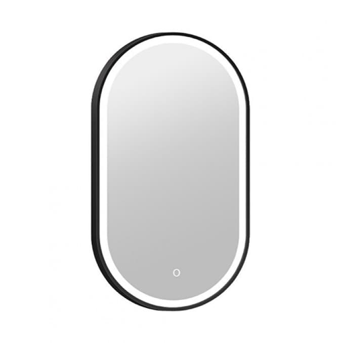 #C-06-104MB Ogledalo COPEN 500x900 sa alu ramom 20mm LED mat crno