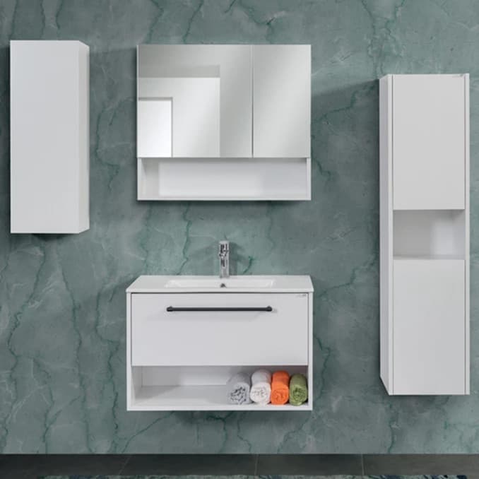 #NOV0800W.MR Ogledalo LINEART NOVA 800 white 2