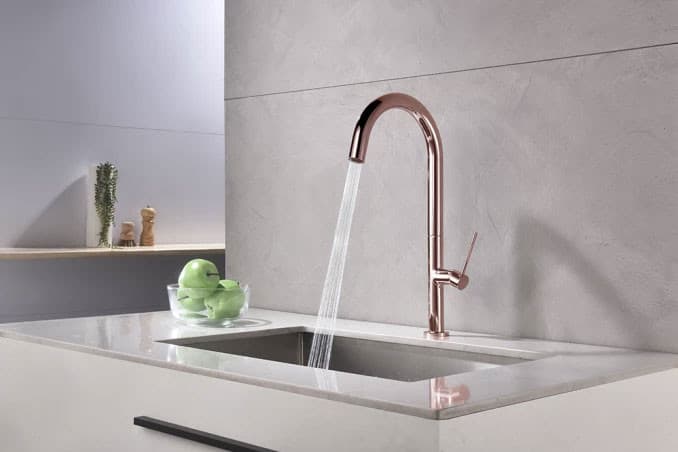 #C-01-200RG Jednoručna baterija za sudoperu COPEN SALT rose gold 2