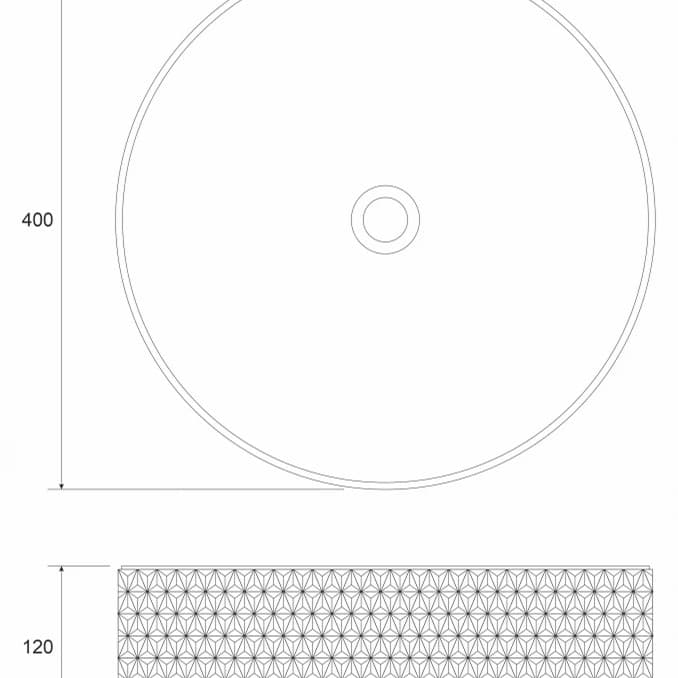 #C-15-003 Stakleni lavabo COPEN nadgradni fi400x125mm bijelo dno 2