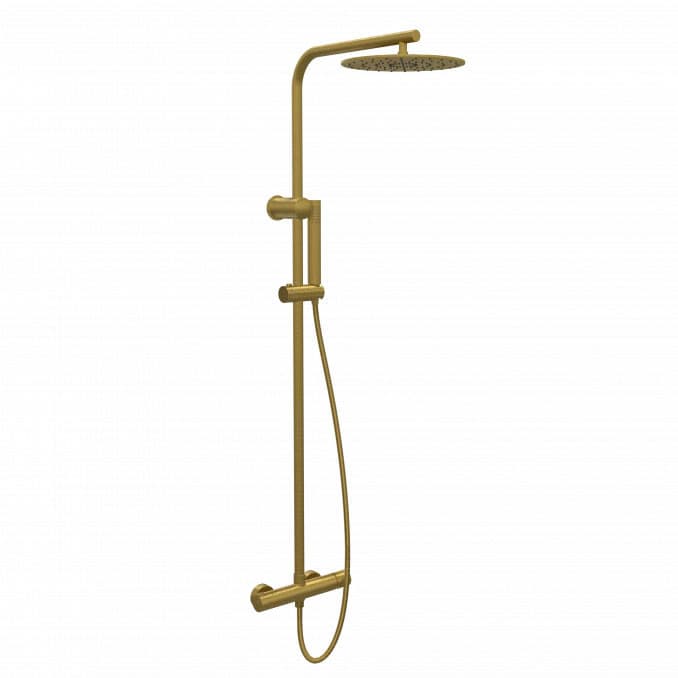 #C-01-112BTG Baterija i usponski tuš COPEN NOOK brušeno zlato okrugli set