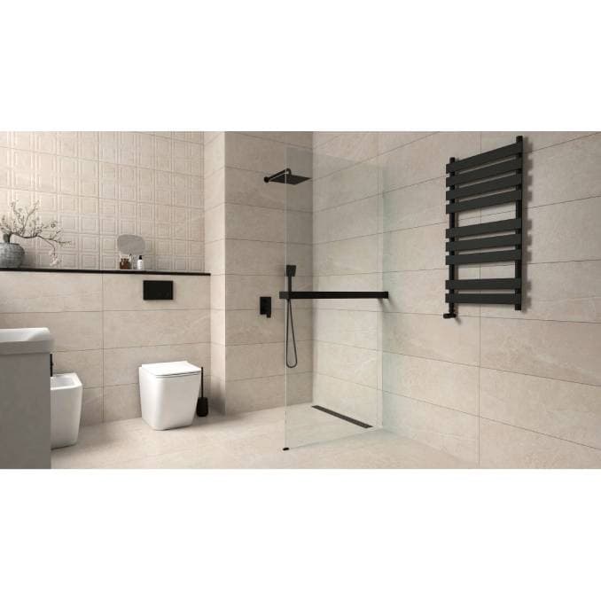 #C-02-WIS90MB Walk-in COPEN MONTE SUPERIORE 900x2000. 8mm staklo. polica i držač mat crni 3