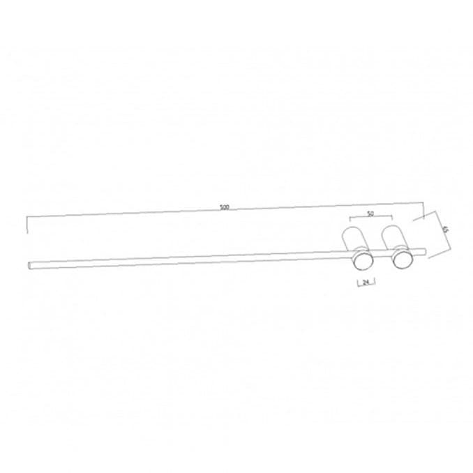 #C-03-402SG Držač peškira COPEN DIVINE 500mm zlatni 2