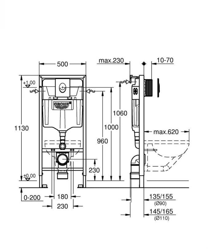 #GR38722001 Ugradni vodokotlić GROHE RAPID SL 3 u 1 sa tasterom SKATE AIR alpine white 2