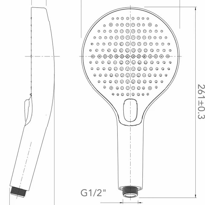 #C-05-5256 Tuš ručica COPEN 3F 135mm 2