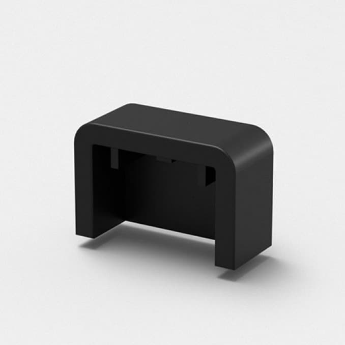 #RDC266 Završni čep podne lajsne za walk in mat crni